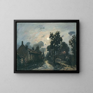Johan Barthold Jongkind - Une rue  Delft le soir.webp