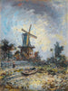 Windmühle in Dordrecht - Johan Barthold Jongkind — Ansicht des Kunstwerks