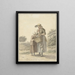 Frau und Mädchen auf einer Landstraße - Johan Christiaan Willem Safft — gerahmtes Bild an der Wand