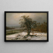 Chêne am ElbUfer im Winter - Johan Christian Dahl — gerahmtes Bild an der Wand