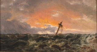 Johan Christian Dahl - Seascape with a Wreck.webp