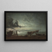 Der Golf von Neapel im Mondschein - Johan Christian Dahl — gerahmtes Bild an der Wand