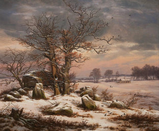 Johan Christian Dahl - Winter Landscape near Vordingborg Denmark.webp