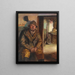 Innenaufnahme mit einem Fischer - Johan Christopher Schlichtkrull — gerahmtes Bild an der Wand