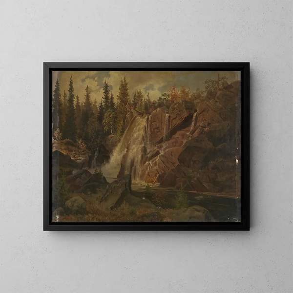 Norwegisches Landschafts-Gemälde - Johan Fredrik Eckersberg — gerahmtes Bild an der Wand