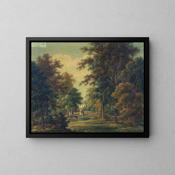 der Residence des Magistrats Heurlin in Truveholm in Västergötland - Johan Fredrik Julin — gerahmtes Bild an der Wand