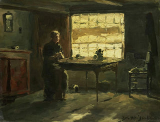 Innenansicht eines Bauernhauses - Johan Hendrik Weissenbruch — Ansicht des Kunstwerks