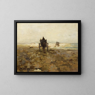 Chariot à coquilles - Johan Hendrik Weissenbruch — gerahmtes Bild an der Wand