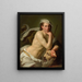 Selbstporträt in David mit Goliaths Kopf - Johan Joseph Zoffany — gerahmtes Bild an der Wand