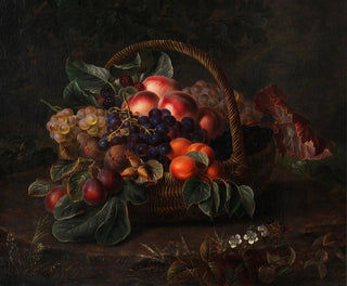 Naturstillleben mit Obstkorb - Johan Laurentz Jensen — Ansicht des Kunstwerks
