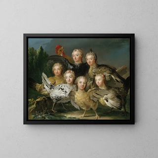 Das Gemälde des Huhns - Johan Pasch der Ältere — gerahmtes Bild an der Wand