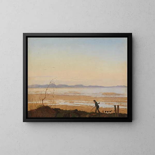 Eine Abend am Seeufer Arres - Johan Thomas Lundbye — gerahmtes Bild an der Wand