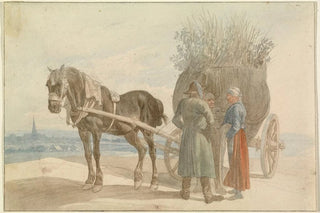Johann Adam Klein - Austrian Peasants with a Horse and Cart with a View of Vienna in the Distance.webp