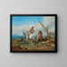 Le bain des chevaux à Naples - Johann Adam Klein — gerahmtes Bild an der Wand