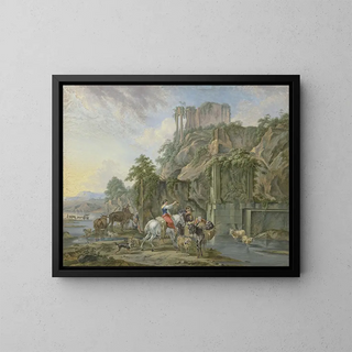 Johann Albrecht Friedrich Rauscher - Hirten an einem rmischen Brunnen.webp