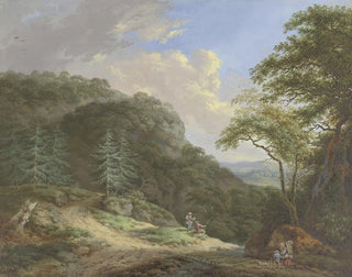 Landschaftsgemälde mit Bergen - Johann Albrecht Friedrich Rauscher — Ansicht des Kunstwerks