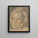 Kopf einer Matrone - Johann Anton Tischbein — gerahmtes Bild an der Wand
