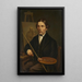 Selbstporträt - Johann Baptist Laule — gerahmtes Bild an der Wand