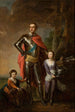 Franciszek Ksawery Branicki mit seinen Söhnen Aleksander und Władysław - Johann Baptist von Lampi der Ältere — Ansicht des Kunstwerks