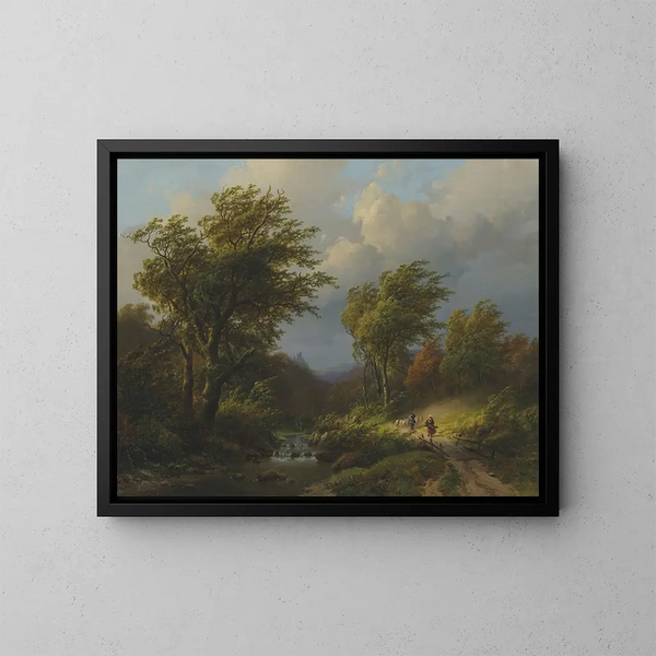 Eine Sommerbrise - Johann Bernhard Klombeck — gerahmtes Bild an der Wand