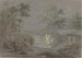 Felsen bewaldet entlang eines Ufers - Johann Caspar Huber — Ansicht des Kunstwerks