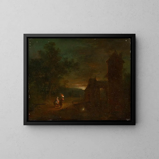 Die Flucht nach Ägypten - Johann Conrad Seekatz — gerahmtes Bild an der Wand