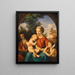 Die Heilige Familie mit dem heiligen Johannes dem Täufer Kind - Johann Eduard Wolff — gerahmtes Bild an der Wand