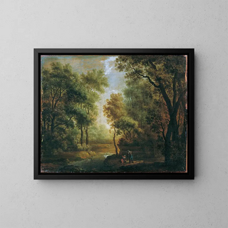 Landschaftsbild - Johann Evangelist Dorfmeister — gerahmtes Bild an der Wand