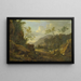 Landschaft mit Felsen im Abendlicht - Johann Franz Ermels — gerahmtes Bild an der Wand