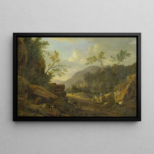 Johann Franz Ermels - Rocky Landscape in the Evening Light.webp