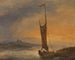 Segelboot bei Sonnenuntergang - Johann Friedrich Boeck — Ansicht des Kunstwerks