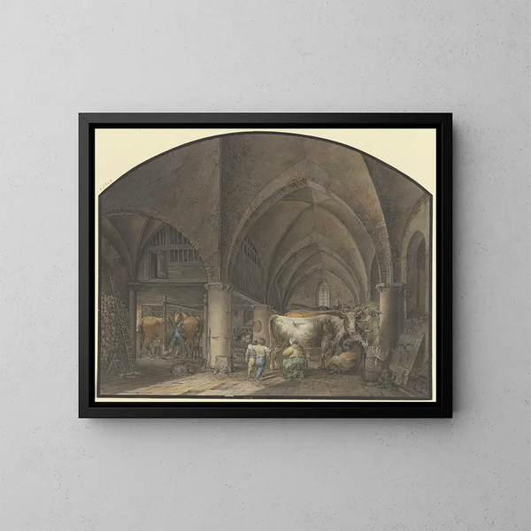 Alte Kapelle des Hauses von Riedhfe - Johann Friedrich Morgenstern — gerahmtes Bild an der Wand