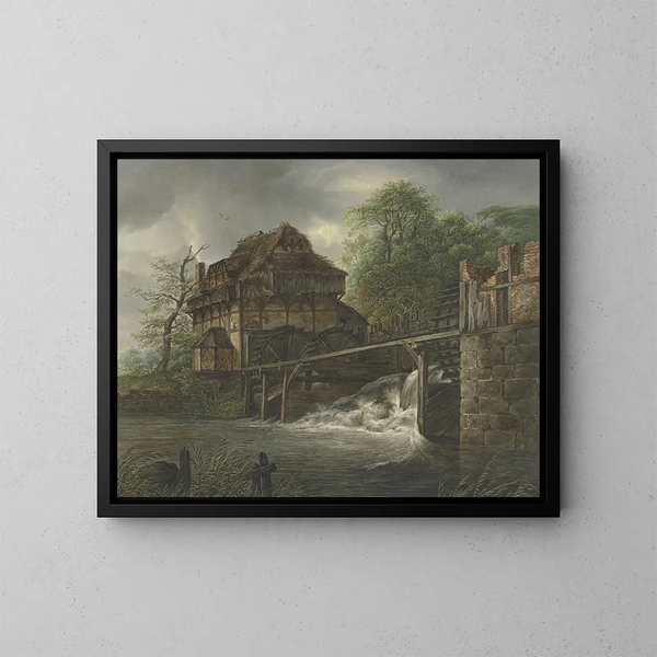 Wassermühle - Johann Friedrich Morgenstern — gerahmtes Bild an der Wand