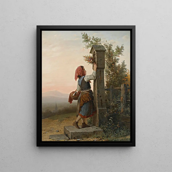 Sur le chemin du retour - Johann Georg Meyer von Bremen — gerahmtes Bild an der Wand