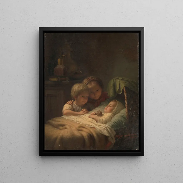 Der jüngste Bruder - Johann Georg Meyer von Bremen — gerahmtes Bild an der Wand