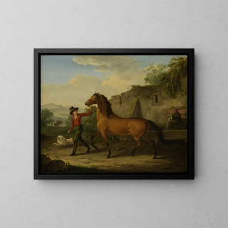 Johann Georg Pforr - A Groom Leading a Stallion from the Drinking Trough.webp