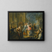 Ein elegantes Unternehmen, das vor einem Palast Spaß hat - Johann Georg Platzer — gerahmtes Bild an der Wand