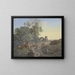 Partie de forêt et ruine avec un arc sur un chemin avec des bergers et du bétail - Johann Georg Wagner — gerahmtes Bild an der Wand