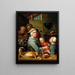 Ein Kücheneinrichtung mit Figuren - Johann Gerlach Lambert — gerahmtes Bild an der Wand