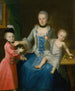 Portrait von Fridericia Adolphina, Gräfin von Schlieben und ihrer beiden Söhne Gotthelf Sigismond und Adolf Friedrich - Johann Gottlieb Becker — Ansicht des Kunstwerks
