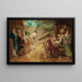 auf der Bowlingbahn - Johann Hamza — gerahmtes Bild an der Wand