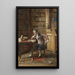 Die Bibliothek - Johann Hamza — gerahmtes Bild an der Wand