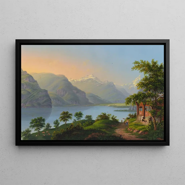 Johann Heinrich Bleuler the Younger - Aufsicht vom Seelisberg ber den Vierwaldstttersee.webp
