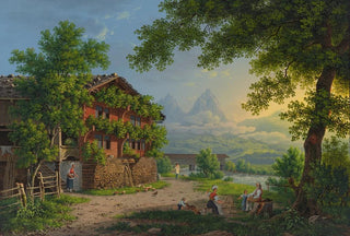 Johann Heinrich Bleuler the Younger - Die Muota Brke bei Schwytz.webp