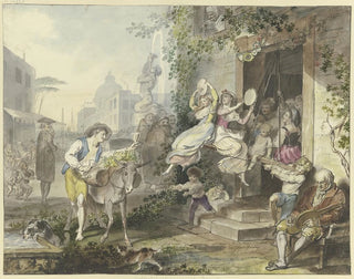 Beliebte Unterhaltung in Rom - Johann Heinrich Ramberg — Ansicht des Kunstwerks