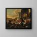 Der König Johann Sobieski von Polen in der Schlacht bei Wien - Johann Heinrich Roos — gerahmtes Bild an der Wand