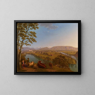 Johann Jakob Biedermann - Genve confluence du Rhne et de lArve.webp