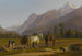 Landschaft mit Bauern und Pferden im Kanton Wallis - Johann Jakob Biedermann — Ansicht des Kunstwerks