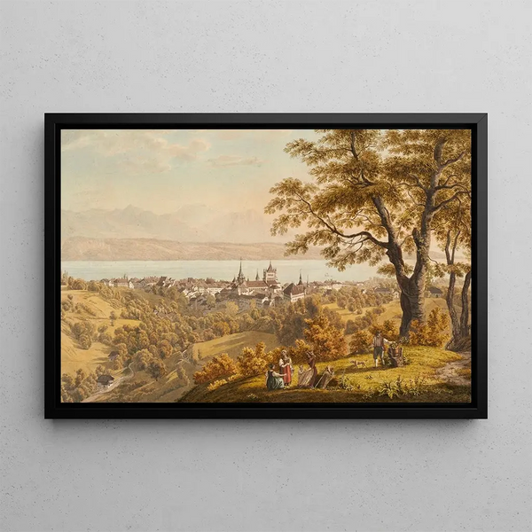 Lausanne im Nordosten - Johann Jakob Biedermann — gerahmtes Bild an der Wand