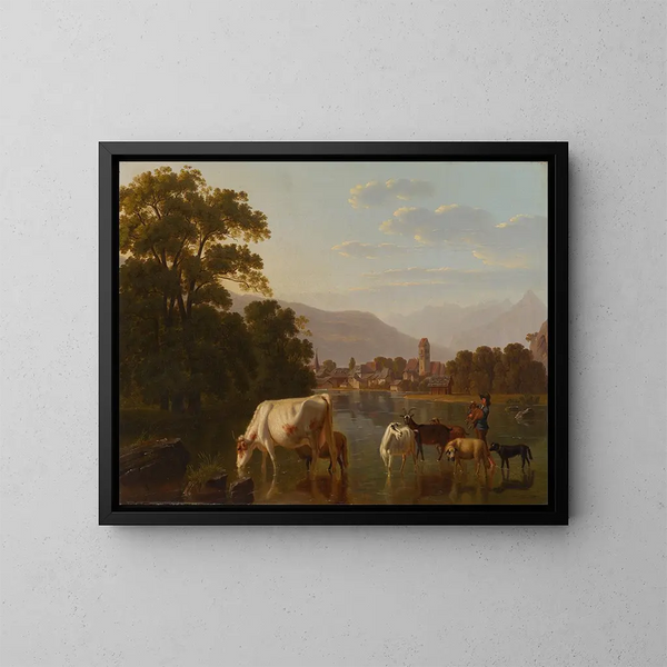 Unter Wasser - Johann Jakob Biedermann — gerahmtes Bild an der Wand